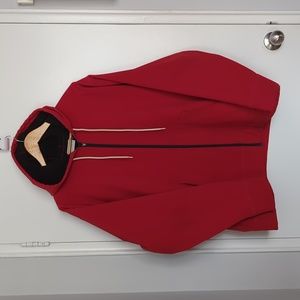 Men's full zip red muttonhead sweater in XL waterproof